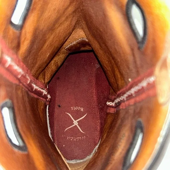 Twisted X Mens Western Boots Size 7 1/2 D‎ Brown Black Square Toe Embroidered - Picture 11 of 12